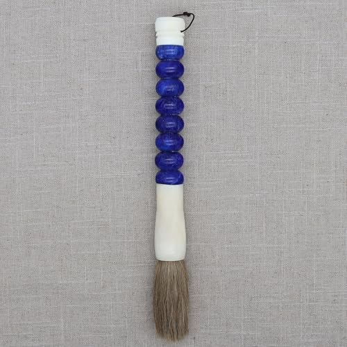 Eastern tide Traditioneller chinesischer Kalligraphie-Pinsel, 30–32 cm Länge, mehrfarbiger Perlengriff (Marineblau) von Eastern tide