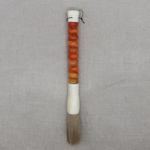 Eastern tide Traditioneller chinesischer Kalligraphie-Pinsel, 30–32 cm Länge, mehrfarbiger Perlengriff (gelb) von Eastern tide
