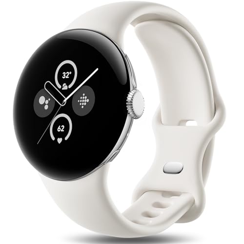Easuny Armband Kompatibel mit Google Pixel Watch 2 Armband/Google Pixel Watch Armband, Verstellbares Weich Silikon Sport Armband für Google Pixel Watch/Pixel Watch 2 für Damen Herren, Klein Polarstern von Easuny