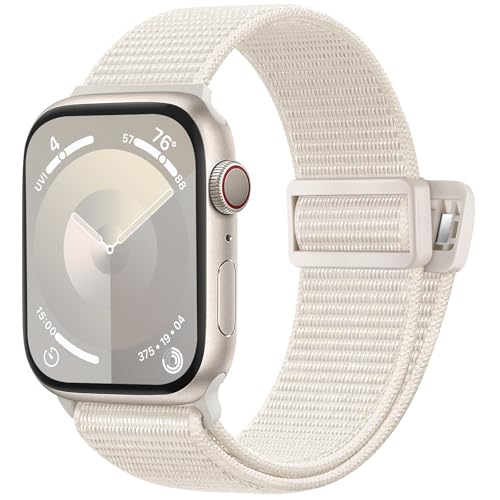 Easuny Loop Armband Kompatibel mit Apple Watch Armband 40mm 41mm 38mm 42mm, Weiche Geflochtene Nylon Band Sport Armbänder für Apple Watch SE/iWatch Series 10 9 8 7 6 5 4 3 2 1 Damen Herren,Polarstern von Easuny