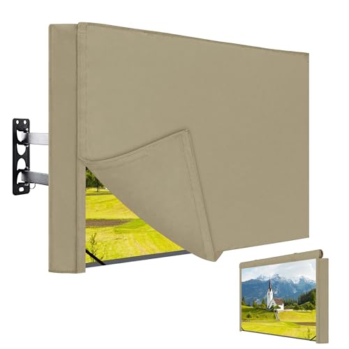 Easy-Going Outdoor TV-Abdeckung mit aufrollbarer Front Flach für 60-65 Zoll - wasserdichte und wetterfeste TV-Abdeckung für Flachbildfernseher - Kamel Easy-Going Outdoor TV-Abdeckung mit aufrollbarer Front Flach für 60-65 Zoll - wasserdichte und wetterfeste TV-Abdeckung für Flachbildfernseher - Kamel von Easy-Going