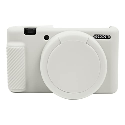 Easy Hood Kameratasche für Sony ZV-1 Kamera, abnehmbare Objektivabdeckung, kratzfestes Silikon, weiche Kameratasche, kompatibel mit Sony ZV-1 ZV1 Kamera (weiß) von Easy Hood