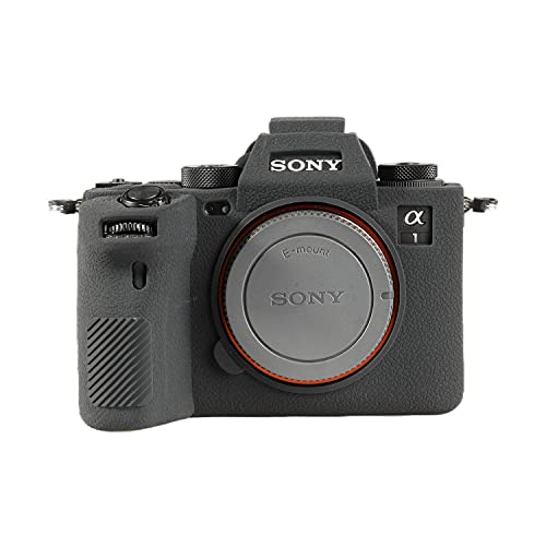 Easy Hood Silikonhülle Schutzhülle Kameratasche für Sony Alpha 1 A1 Digitalkamera,Kratzfest,Weiches Silikon,Gummi,Schwarz von Easy Hood