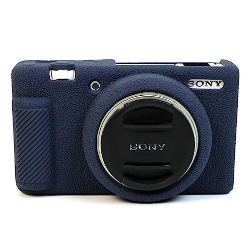 Easy Hood ZV1F Kameratasche, Schutzhülle, Silikonhülle für Sony ZV-1F Vlog Kamera, weiches Kamera Tasche Schutz Hülle, Kamera Zubehör, Kratzfest(Blau) von Easy Hood