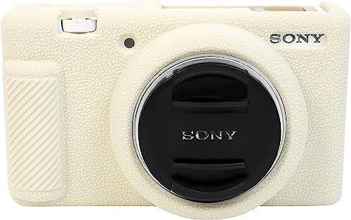 Easy Hood ZV1F Kameratasche, Schutzhülle, Silikonhülle für Sony ZV-1F Vlog Kamera, weiches Kamera Tasche Schutz Hülle, Kamera Zubehör, Kratzfest (Weiss) von Easy Hood
