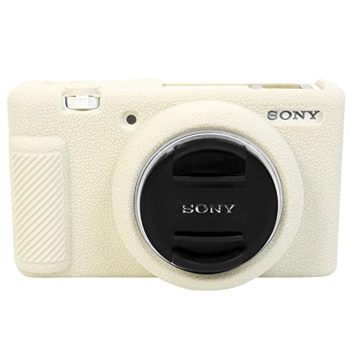 Easy Hood ZV1F Kameratasche, Silikon Hülle für Sony ZV1F/ ZV-1 II/ZV-1M2/ ZV-1 Mark II Vlog Kamera, weiches Kamera Tasche Schutz Hülle Kamera Zubehör (Weiss) von Easy Hood