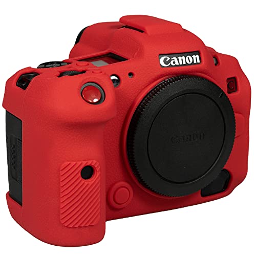 Kamera Schutzhülle für Canon EOS R5C Silikonhülle Professionelle Kameratasche Weiche Leichte Dünne Kratzfeste Silikon Hülle Kameragehäuse Abdeckungen Skins Schutzhülle Rot von Easy Hood