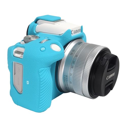 R50 R100 Kameratasche, Easy Hood Verbessert Kamera Hülle für Canon EOS R50/R100 Kamera, weiche Silikon Hülle mit Tastenbeschriftung leichtes Gehäuse Skin Bag Cover, Blau von Easy Hood