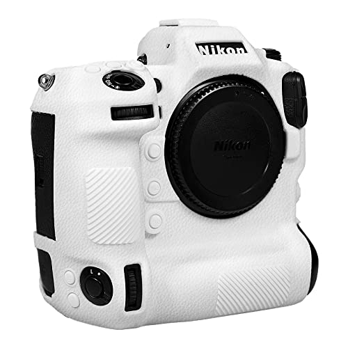 Silikonhülle Schutzhülle Kameratasche für Nikon Z9 Digitalkamera,Texturierte Oberfläche zum Schutz vor Kratzern,Weiches Silikon,Gummi,Weiß von Easy Hood