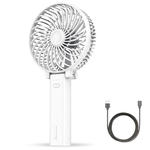 EasyAcc Handventilator Tragbarer Mini Lüfter Elektrischer USB Ventilator mit Aufladbarem Akku Faltbar Kompatibel mit Laptop Multi Port Steckdose für Reisen und Zuhause von EasyAcc