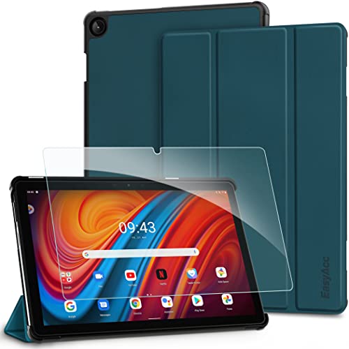 EasyAcc Hülle Kompatibel mit Lenovo Tab M10 3rd Gen 10.1 TB328 2022 mit Schutzfolie - Ultra Dünn Case mit Standfunktion Auto Sleep Wake Up Funktion Slim Schutzhülle, Meerblau von EasyAcc