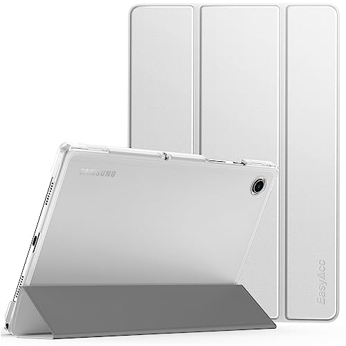 EasyAcc Hülle Kompatibel mit Samsung Galaxy Tab A8 2022/2021 SM-X200/X205/X207, Ultra Dünn Transluzent Matt Rückseite Abdeckung mit Standfunktion, Silber von EasyAcc