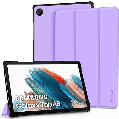 EasyAcc Hülle für Samsung Galaxy Tab A8 2022/2021 SM-X200/X205/X207, Schutzhülle Ultradünne PU Leder mit Standfunktion Kompatibel mit Glaxy Tab A8 10.5", Lavendel von EasyAcc