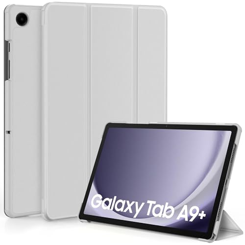 EasyAcc Hülle für Samsung Galaxy Tab A9+/ A9 Plus 11 Zoll 2023 SM-X210/ X215/ X216, Schutzhülle Ultradünne PU Leder mit Standfunktion und Auto Wachen/Schlafen Hülle Case, Grau von EasyAcc