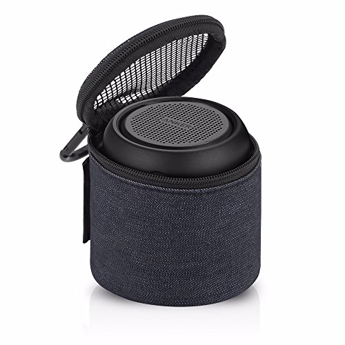 EasyAcc Tasche für Anker SoundCore Mini/August MS425 Mini Bluetooth Lautsprecher, Premium Tragbare Speaker Hülle Schutzhülle, Reise Tragen Case mit Karabiner von EasyAcc