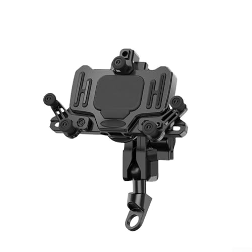 EasyByMall Handyhalterung, stoßdämpfende Handyhalterung, 720° drehbar, für Motorräder, Elektrofahrzeuge, Fahrräder (dämpfend, reinschwarz) von EasyByMall