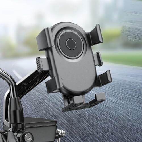 EasyByMall Motorrad-Lenker-Handyhalterung, Lenker-Spiegel-Halterung, langlebig, hohe Festigkeit, für alle Handys (Spiegelhalterung) von EasyByMall