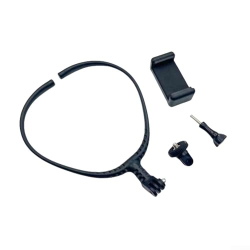 EasyByMall Verstellbare Hals-Halterung, Hals-Halterung für Insta360 Hands-Free Action Camera Mount 180° Verstellbarer Winkel für Radfahren Wandern (B) von EasyByMall