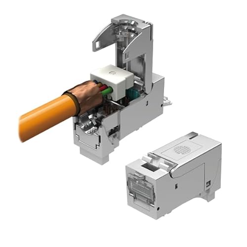 EasyLan CKFAK001 Netzwerktransmitter & Receiver Silber 10,100,10000Mbit/s Netzwerk Extender (Netzwerk Transmitter & Receiver, Cat6a, 10,100,10000 Mbit/s, IP20, Silber, -40-70°C) von EasyLan