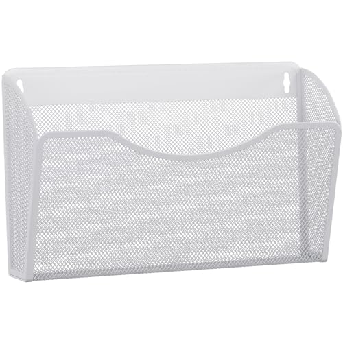 EasyPAG Metall Querformat A4 Zeitschriftenhalter Wand Zeitschriften Wandhalter Aktenablage Dokumentenhalter Hängend Magazin Organizer,Weiß von EasyPAG