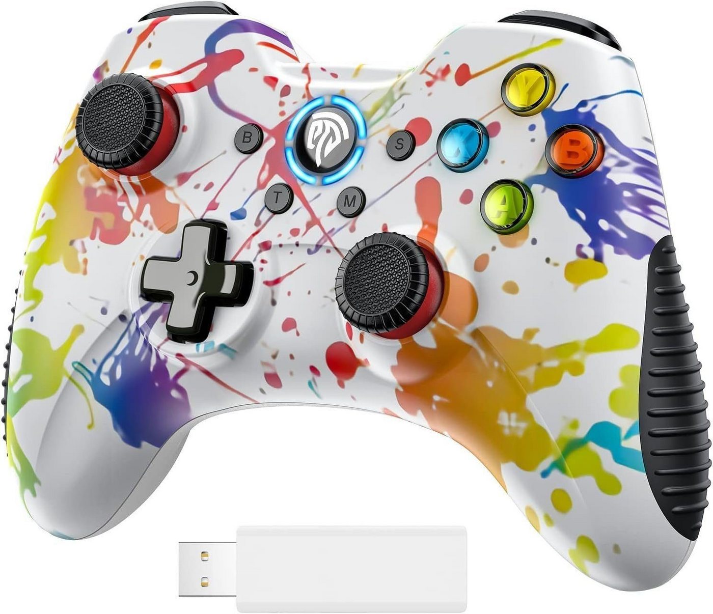 EasySMX Game Controller, Wireless Gamepad mit Dual Vibration PC Gaming Gamepad von EasySMX
