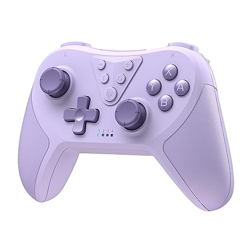 EasySMX Wireless Controller für Switch, Bluetooth Switch Controller, Controller Switch mit 6-Axis Motion, Aufwecken, einstellbare Turbo & Dual Vibration Funktion-Lila von EasySMX