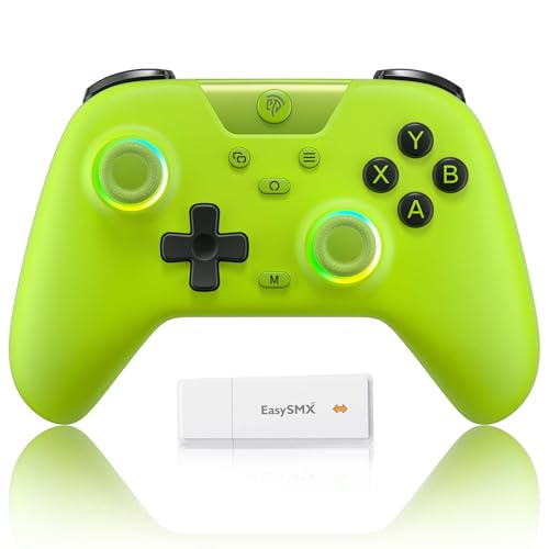 EasySMX X05 Controller PC mit 7 Farbe RGB Licht, Controller PC wireless mit Hall Joysticks & Hall Triggers, Bluetooth Controller für PC/Switch/Steam/Handy EasySMX X05 Controller PC mit 7 Farbe RGB Licht, Controller PC wireless mit Hall Joysticks & Hall Triggers, Bluetooth Controller für PC/Switch/Steam/Handy von EasySMX