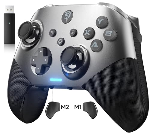 EasySMX X10 PC Controller mit Hall Triggers und Joysticks, Bluetooth Wireless Controller mit mechanischen Tasten, kein Drift&Dead Zones, Kompatibel mit PC/Switch/Steam-Grau von EasySMX