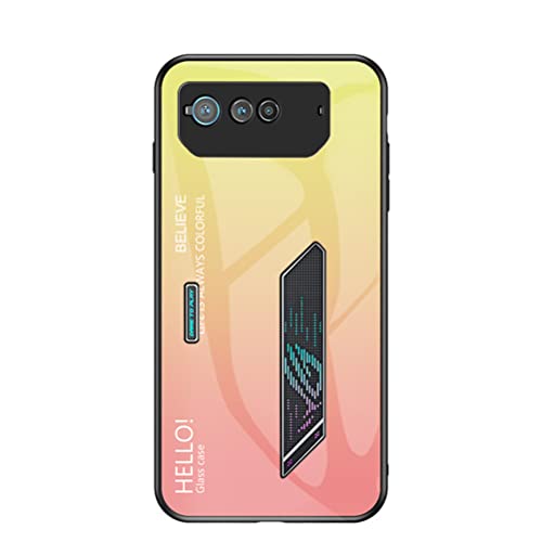 EasyShow Gradient Hülle für Asus ROG Phone 6 Schlanke und Dünne Stoßfest Handytasche Rückseite mit TPU-Kanten Handyhülle für Asus ROG Phone 6 (Gelb) von EasyShow