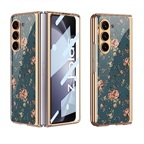 EasyShow Kompatibel mit Samsung Galaxy Z Fold5 5G Hülle, Z Fold5 ultradünnes Glas glänzend lackierte Handyhülle, Faltbare Handyhülle für Samsung Z Fold 5 2023-Floral 4 EasyShow Kompatibel mit Samsung Galaxy Z Fold5 5G Hülle, Z Fold5 ultradünnes Glas glänzend lackierte Handyhülle, Faltbare Handyhülle für Samsung Z Fold 5 2023-Floral 4 von EasyShow