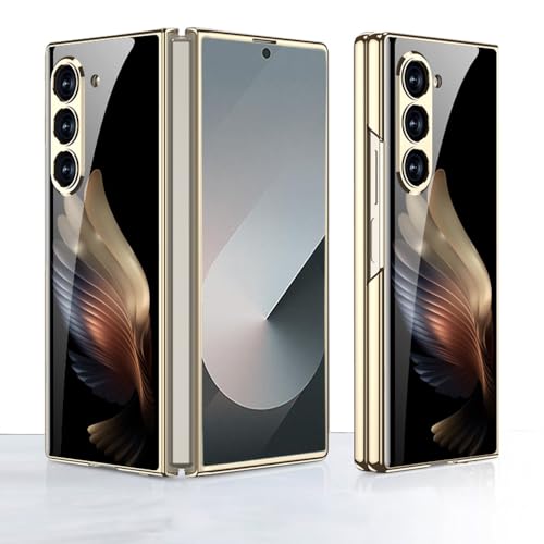 Kompatibel mit Samsung Galaxy Z Fold6 5G Hülle, Z Fold6 ultradünnes Glas glänzend lackierte Handyhülle, Faltbare Handyhülle für Samsung Z Fold 6 2024-Golden Wings Kompatibel mit Samsung Galaxy Z Fold6 5G Hülle, Z Fold6 ultradünnes Glas glänzend lackierte Handyhülle, Faltbare Handyhülle für Samsung Z Fold 6 2024-Golden Wings von EasyShow