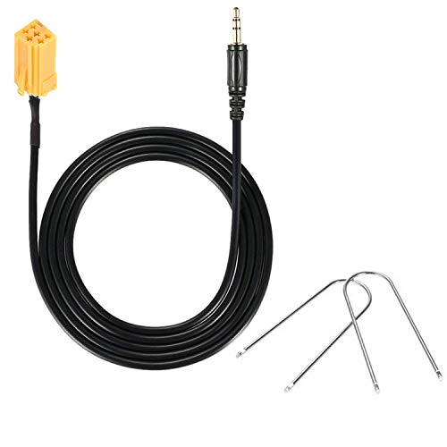 EasyULT Audio-Adapterkabel, 3,5-mm-Klinkenstecker auf Aux-Eingang Autoradio Interface Klinkenstecker Adapter für FIAT Grande Punto/Alfa Romeo 159(ab 2007)(1,5m,Schwarz) von EasyULT