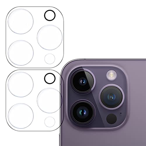 EasyULT Kameraschutz Kompatibel mit iPhone 14 Pro/iPhone 14 Pro Max Kamera Schutzglas [2 Stück], 9H Härte Kratzfest Blasenfrei, HD Kamera Displayschutzfolie Filmzubehör für iPhone14Pro/14 Pro Max von EasyULT