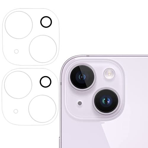 EasyULT Kameraschutz Kompatibel mit iPhone14/14 Plus Kamera Schutzglas [2 Stück], 9H Härte Kratzfest Blasenfrei, HD Kamera Displayschutzfolie Filmzubehör für iPhone14/14 Plus von EasyULT