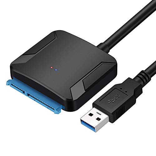 EasyULT USB 3.0 zu SATA Adapter Kabel, Super Speed 2.5"/3.5" HDD/SSD Festplatte Driver Konverter/Adapterkabel für 2.5"/3.5" HDD/SSD Laufwerke, Unterstützt UASP SATA III(Ohne Netzteil) von EasyULT