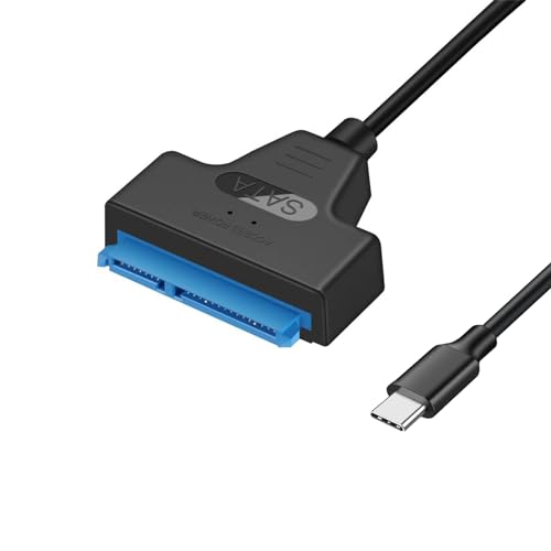 EasyULT USB C SATA-Kabel, USB 3.1 Type C auf SATA III 2.5" Festplattenadapter für 2.5-SATA HDD SSD 7 + 15 Pin,Thunderbolt 3 kompatibel - SATA I/II/III, Unterstützt UASP SATA III von EasyULT