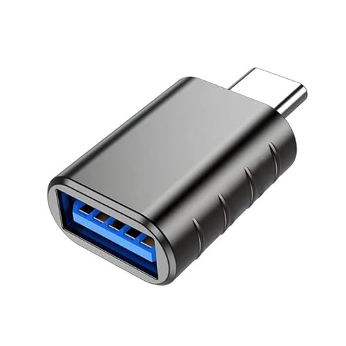 EasyULT USB C auf USB 3.0 Adapter, USB C Male auf USB 3.0 Female OTG Adapter, Thunderbolt 4/3 Kompatibel mit iPhone 15 14 13 Pro Max, MacBook Pro, Pad, Galaxy S24 S23 (Grau) von EasyULT