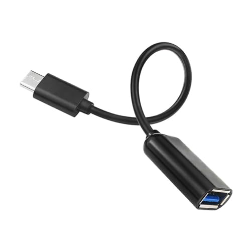 EasyULT USB C auf USB 3.0 Adapter, USB OTG Adapter, USB C OTG Adapter Kabel Kompatibel mit iPad Pro 2022 /MacBook Pro/MacBook Air 2020/Huawei P50 und mehr (Schwarz) von EasyULT