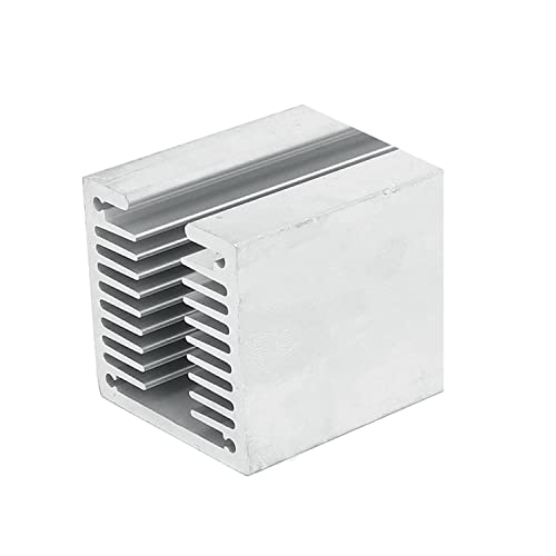 Easycargo 40 mm Kühlkörper 40x40x40 mm, silberfarben, Aluminium-Kühlkörper U-Form für Kühlung LED-Leistungsverstärker TEC1-12706 Thermoelektrische Kühler-Wasserkühlungsmodule (40 mmx40 mmx40 mm) von Easycargo