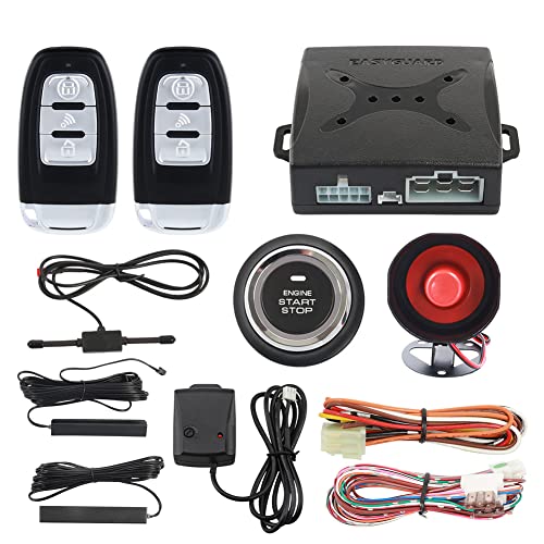 EASYGUARD EC003-NS PKE Autoalarmanlage Näherungseingang Druckknopf Fernbedienung Motorstart Stoßalarm Warnung DC 12 V von Easyguard