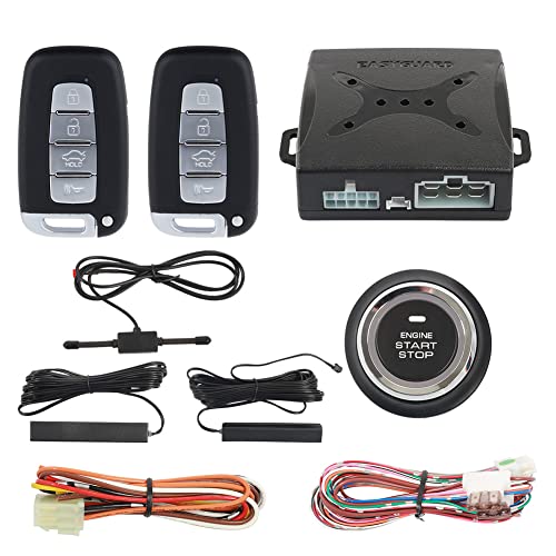 EASYGUARD EC003N-K-1 PKE Auto-Alarmanlage, Näherungssperre, Entriegelung, Druckknopf-Start, Motorstart, Keyless-Go-System, DC 12 V von Easyguard