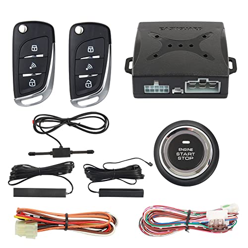 EASYGUARD EC003N-V-1 PKE Passiv Keyless Entry Car Alarmanlage Push Start Button Remote Start Starter DC 12V von Easyguard