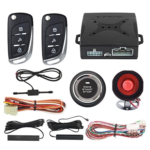 EASYGUARD EC003N-V Auto-Sicherheitsalarmsystem mit PKE passiver schlüsselloser Entriegelung Fernbedienung Motorstart Stop Keyless Go System Universalversion DC12V von Easyguard