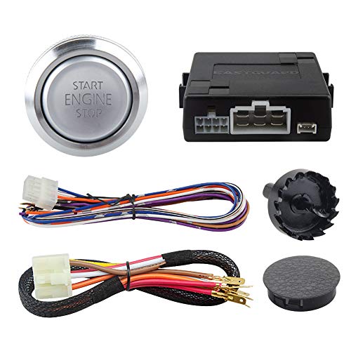 EASYGUARD ES002-P3 Push-Start-Stopp-Taste mit Fernstart für automatische Schaltung, optional, kompatibel mit Auto-Alarmsystem DC12 V von Easyguard