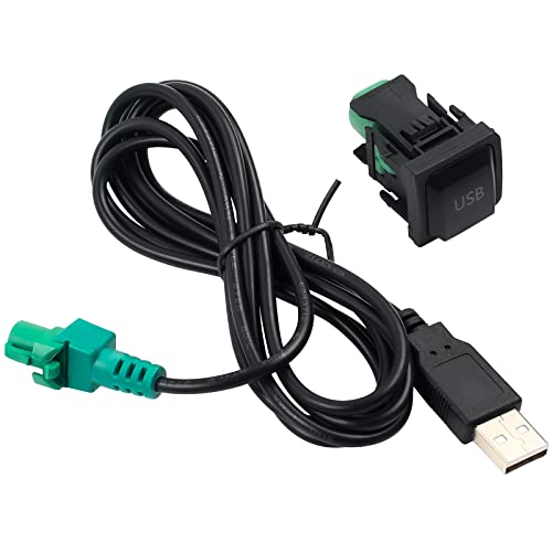 Auto USB Audio Kabel Adapter, CD-Player Radio Kabel, USB Einbaubuchse, Ersatz für VW Volkswagen (130cm) von Easyhomie
