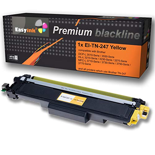 1 EasyInk Toner ersetzt TN-243 TN-247 Yellow - 2.300 Seiten für Brother DCP-L3510 HL-L3210 HL-L3230 HL-L3270 MFC-L3710 MFC-L3730 MFC-L3750 MFC-L3770 von Easyink