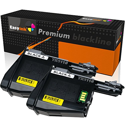 2 EasyInk Toner ersetzen Kyocera TK-1115 Black für folgende Geräte: Kyocera FS-1041, FS-1220 MFP, FS-1320 MFP von Easyink