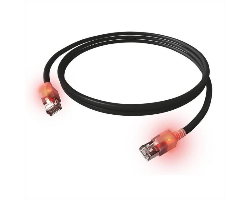 Easylan DualBoot LED Patchkabel RJ45 S/FTP Kat.6A (Class EA) LAN-Kabel, RJ-45 Männlich (Stecker), RJ-45 Männlich (Stecker) (700.0 cm), mit saCon Stecker, LSOH von Easylan