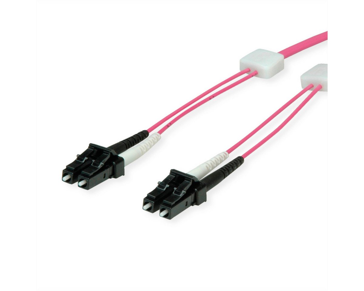 Easylan LWL-LED-Patchkabel duplex 50/125µm OM4, LC/LC Glasfaserkabel, (100.0 cm) von Easylan
