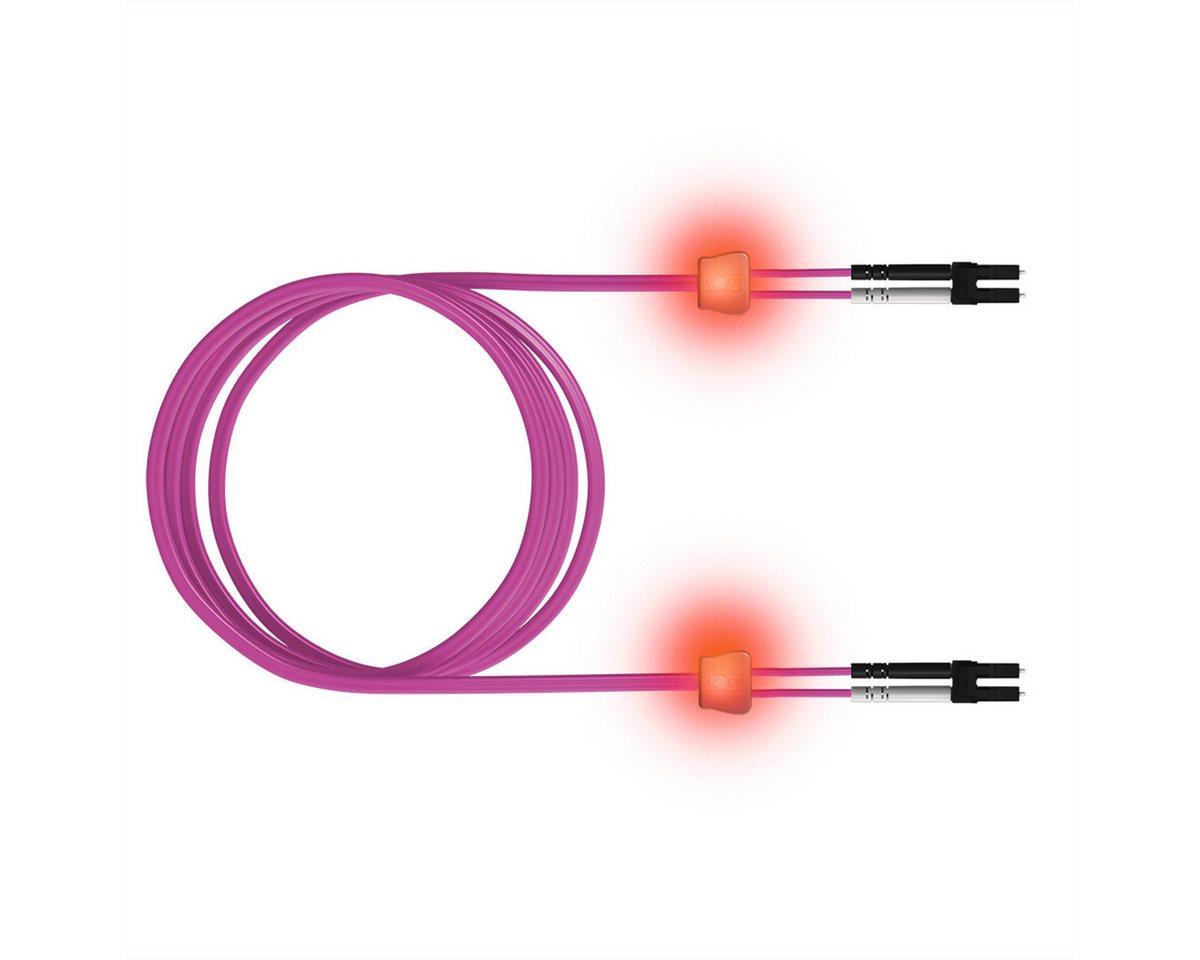 Easylan LWL-LED-Patchkabel duplex 50/125µm OM4, LC/SC Glasfaserkabel, (300.0 cm) von Easylan